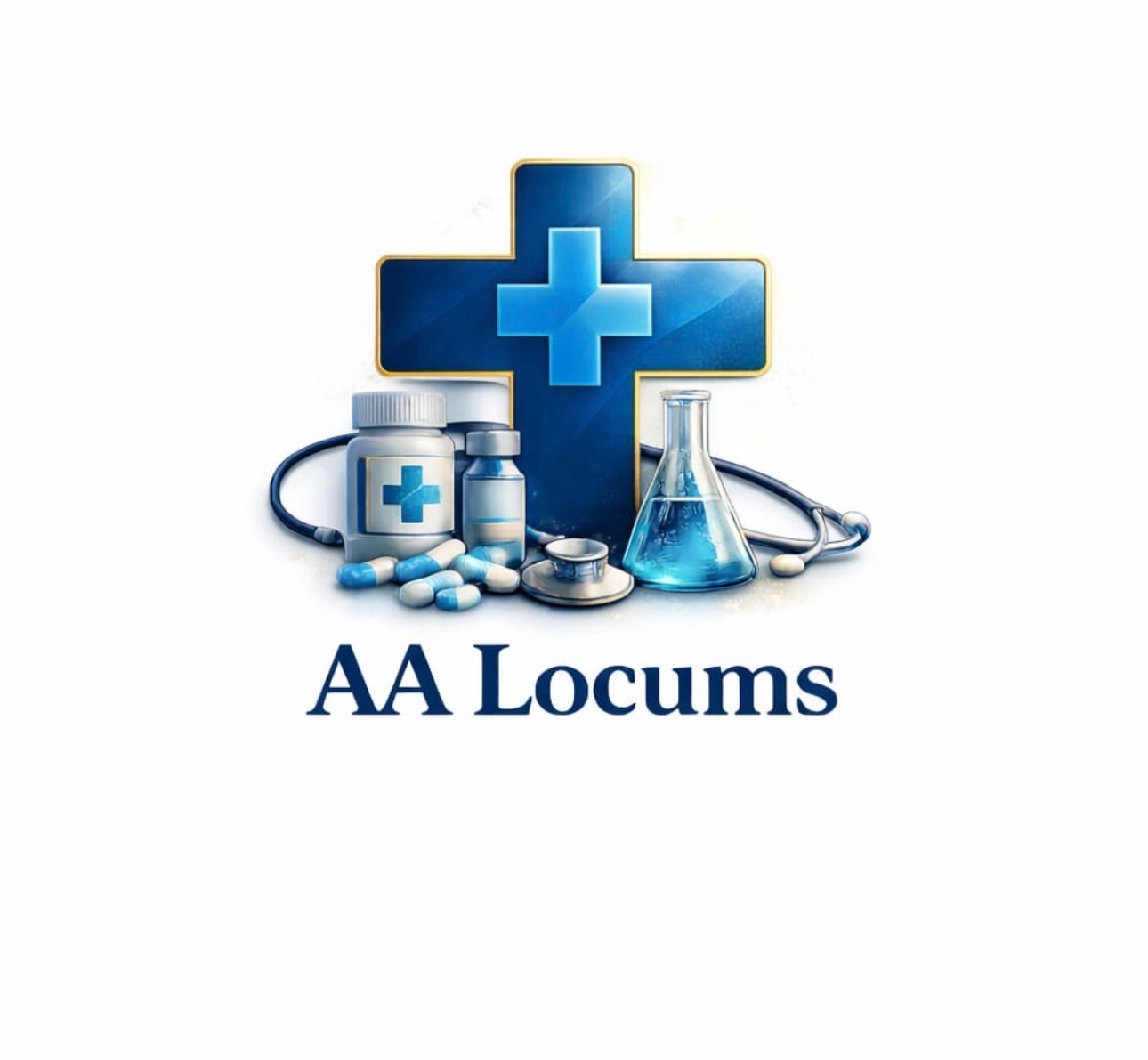 AA LOCUMS medical logo - UK pharmaceutical and LOCUMS derives